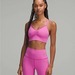 Lululemon nulu strappy bra Pink pow Sports Bra NWT sz 12